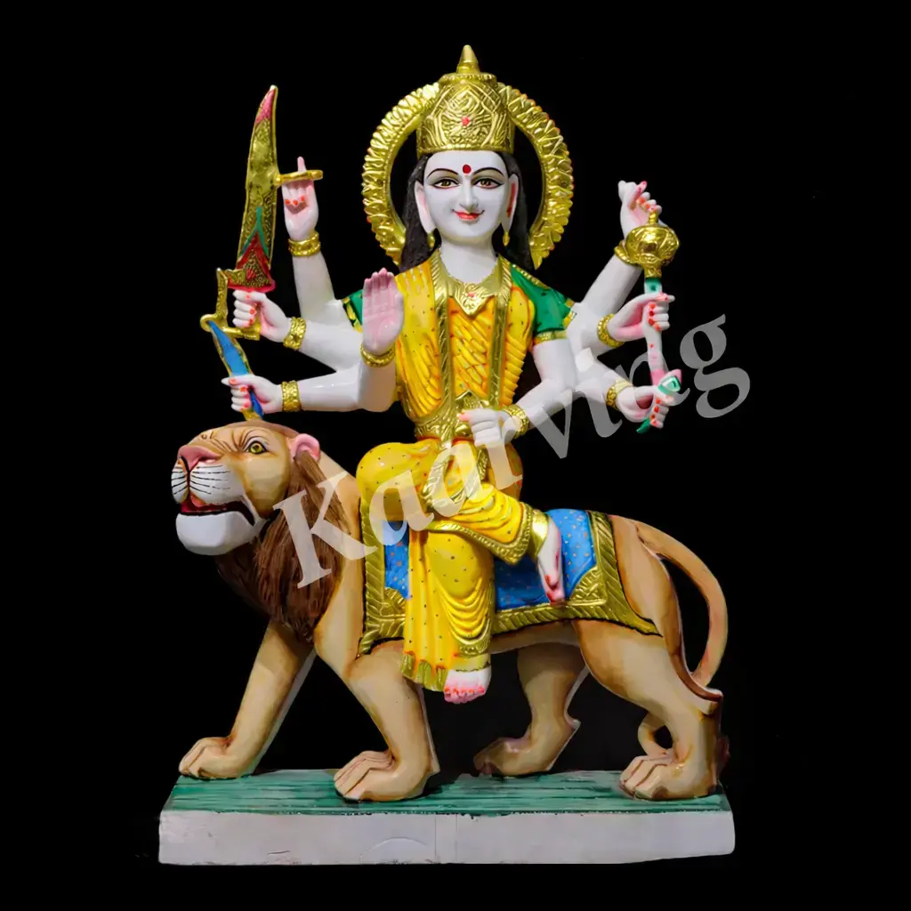 Handmade Amba Mata marble idol manufacturer in Jaipur India